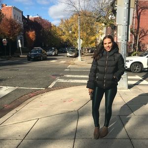 Green American apparel disco pants